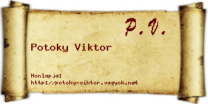 Potoky Viktor névjegykártya