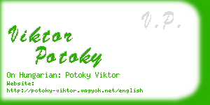 viktor potoky business card